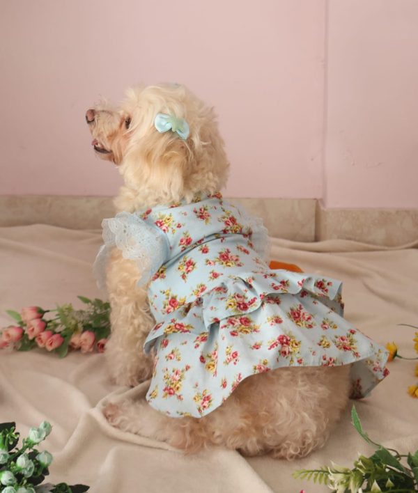 Celeste Floral Corduroy - Imagen 2
